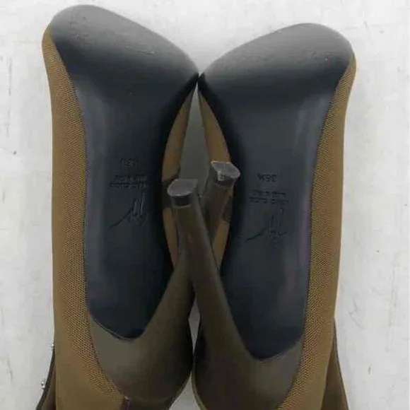 Giuseppe Zanotti Janice BUSTIER MESH Corset HEELED BOOTS in Olive Green - Picture 8 of 11